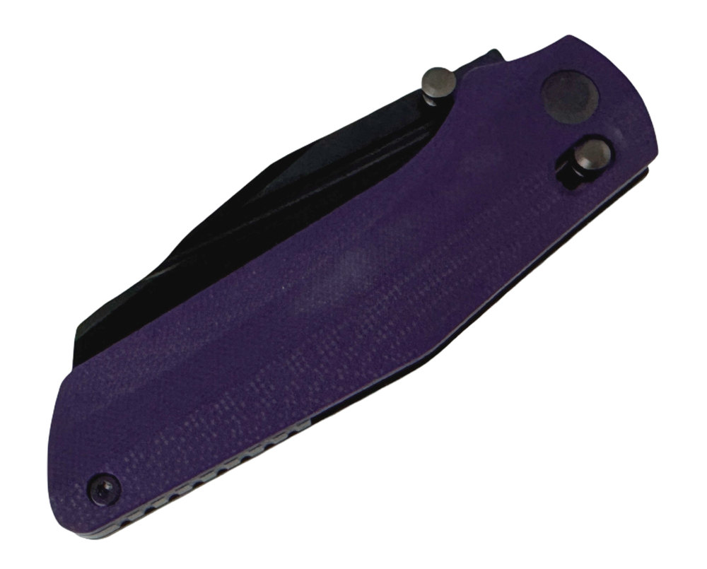 Складной нож TuoTown Sor, сталь T10S PVD, рукоять G10 purple, Titanium TC4, арт.TPW-SOR-B