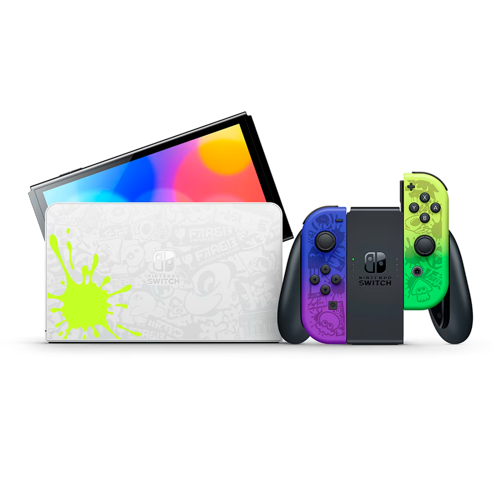 Портативная игровая консоль Nintendo Switch (OLED-модель), Splatoon 3 Edition, Graffiti (Граффити)