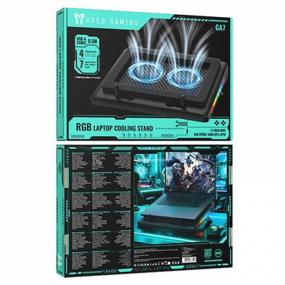 Подставка для ноутбука с охлаждением HOCO GA7 RGB