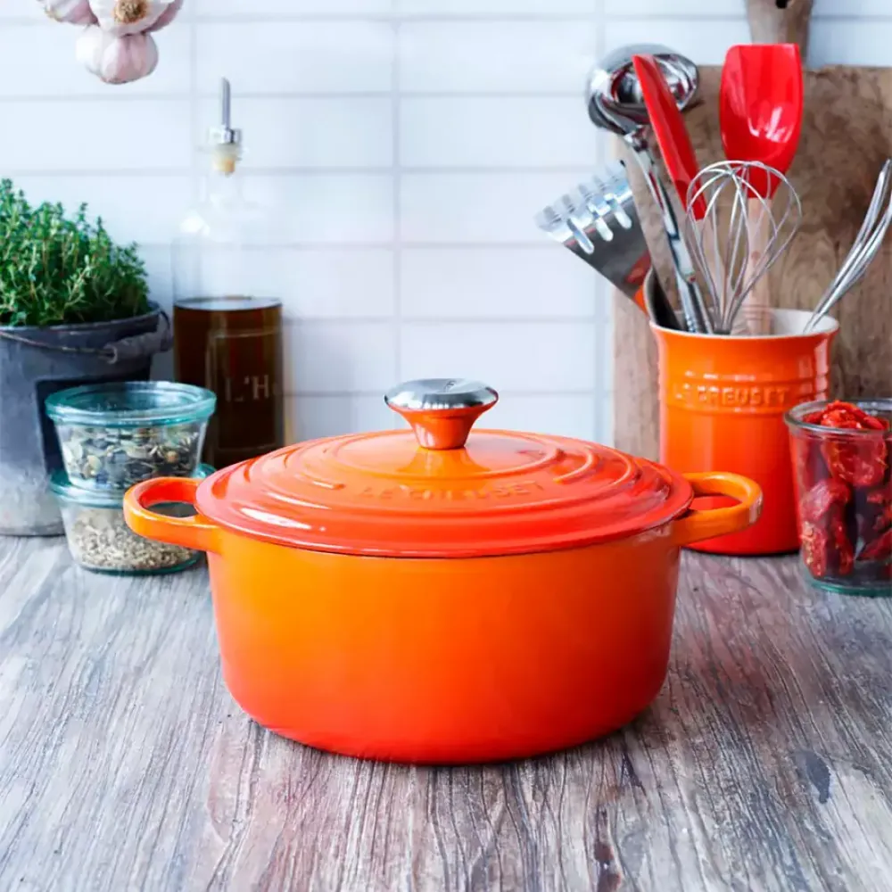 Чугунная кастрюля Le Creuset, Оранжевый - 6