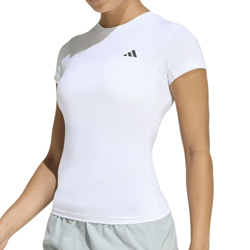 Женская теннисная футболка Adidas Primelift Essentials Workout Contour - white