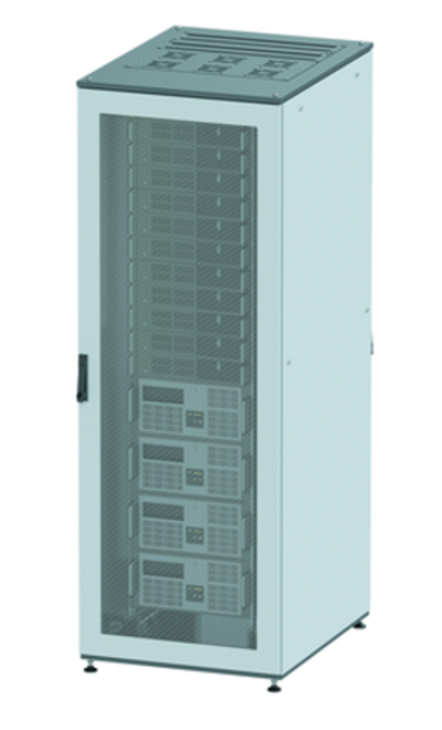 Напольный 19" IT-корпус ДКС серии CQE 24U 600х1200х1000, двери перфорированная+перфорированная, панели для крыши, кабельный ввод,RAL7011/7035