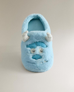 ZARA HOME ДЕТСКИЕ ДОМАШНИЕ ТАПОЧКИ БЕЗ ЗАДНИКОВ «КОРПОРАЦИЯ МОНСТРОВ» ©DISNEY/PIXAR, ВАСИЛЬКОВЫЙ