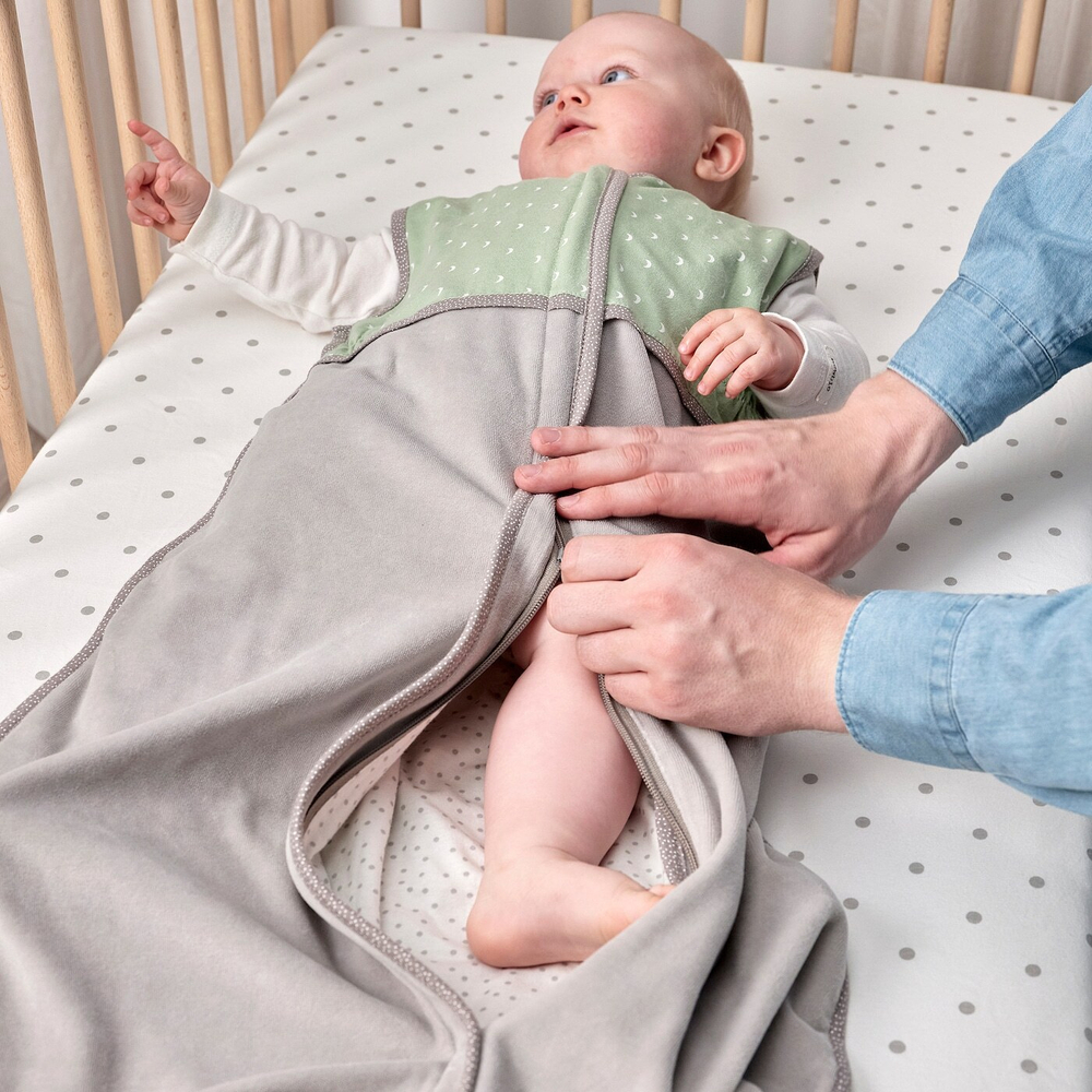 IKEA LEN  (ИКЕА ЛЕН)  -  Спальный мешок, зеленый, 6-18 месяцев