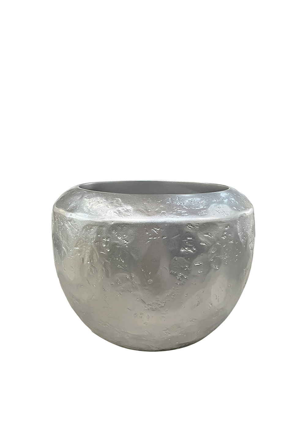 Кашпо c фактурной поверxностью d35x26см Garda Decor серебро ZS2063-26SL