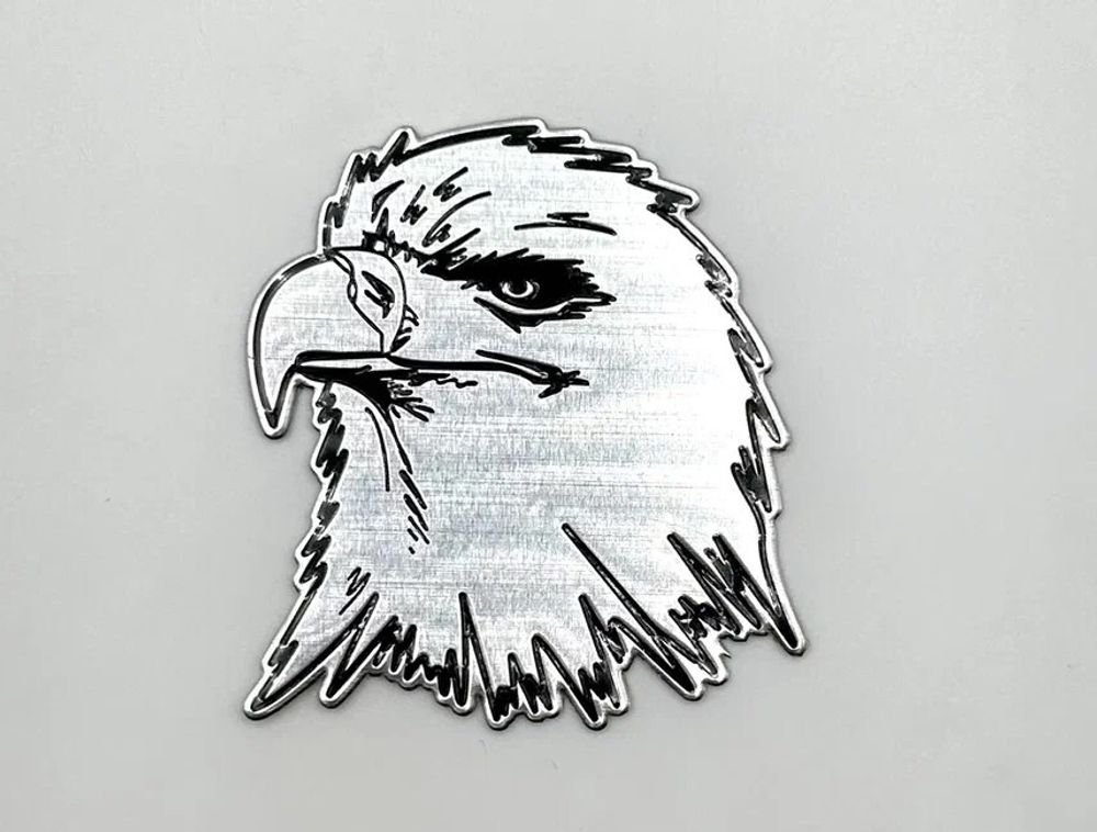 Наклейка Орел Серебристая (Eagle размер 6,5х7,5см)