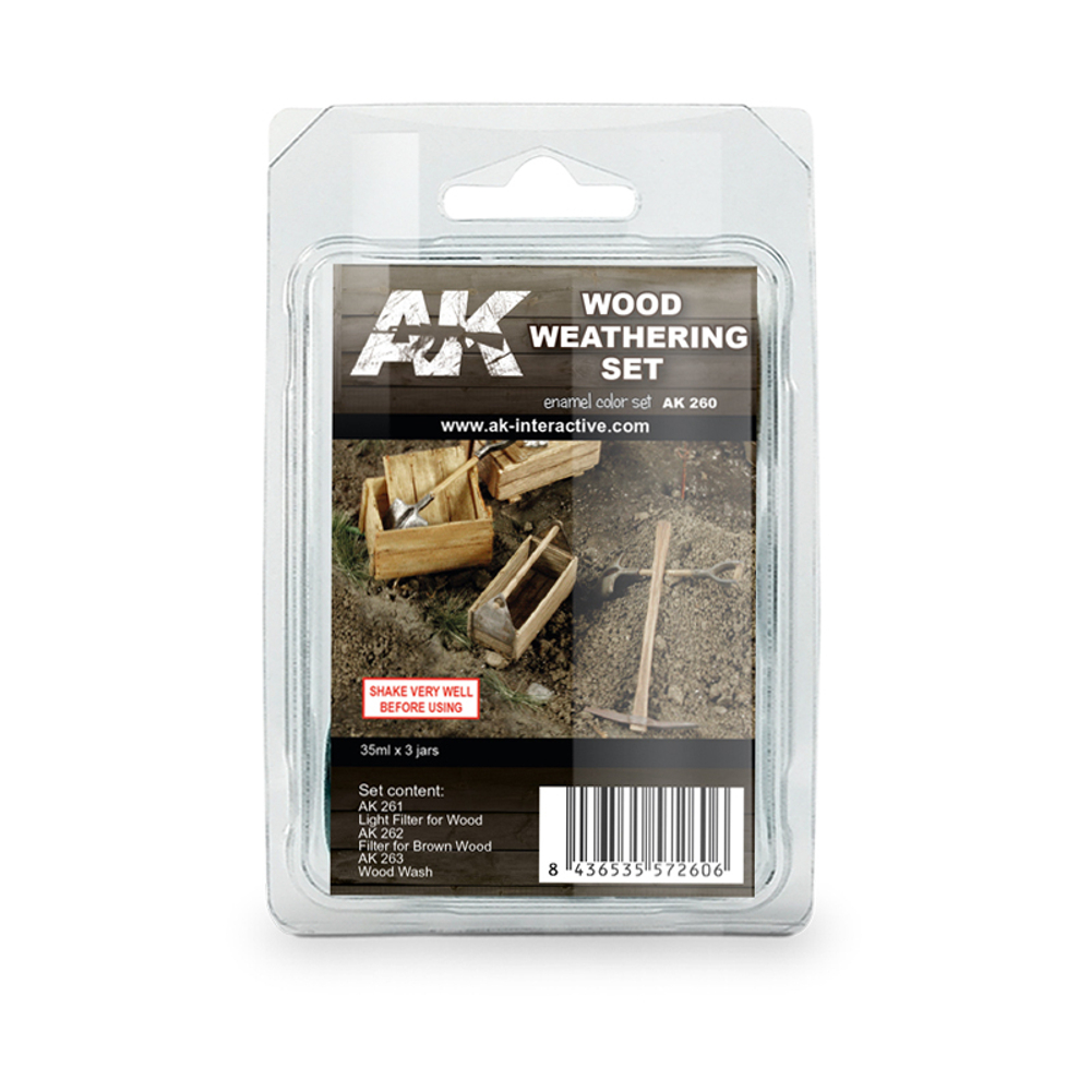 Набор красок AK Interactive Wood Weathering Set