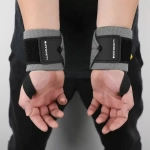 Бинты кистевые - страпы для запястья LUXIAOJUN W80 Wrist Wraps (Серо-Белые)
