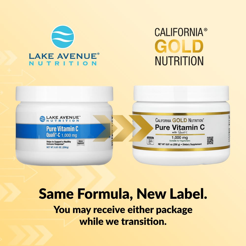 California Gold Nutrition, чистый витамин C Quali®-C в порошке, 250 г (8,81 унции)