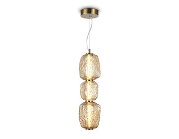 Подвесной светодиодный светильник LED 23W 3000K LH30102 SB/TI бронза/янтарь High Light Crystal Ambrella
