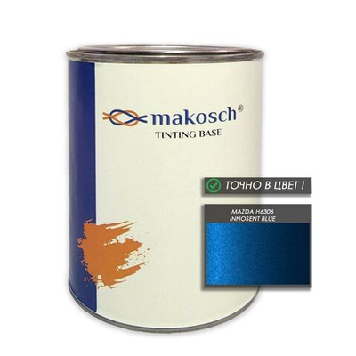 Автоэмаль makosch/MAZDA H6306, Базовая эмаль. синий, перламутр, 800мл.