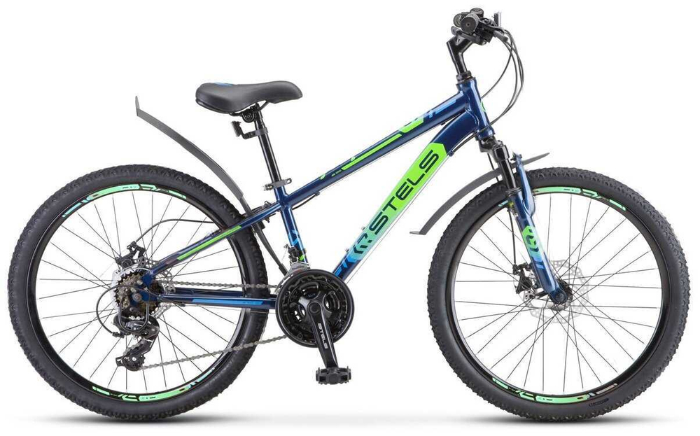 Велосипед 24" STELS Navigator-400 MD  F010 р.12" Синий/салатовый/голубой
