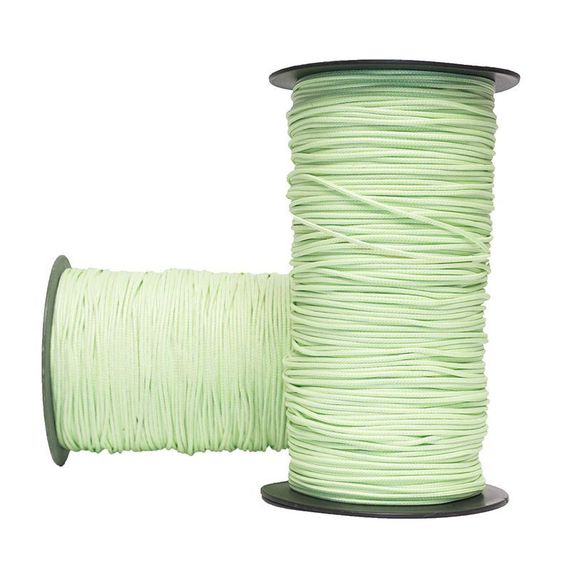 Линь Borne Dyneema бело-зеленый ø2 мм 140 кг 1 метр (катушка 100 м)