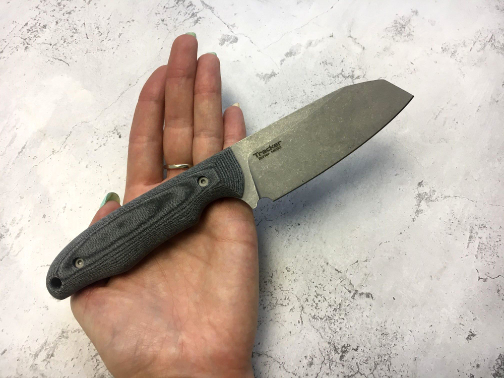 Шкуросъёмный нож Tracker, Böhler 690, N.C.Custom