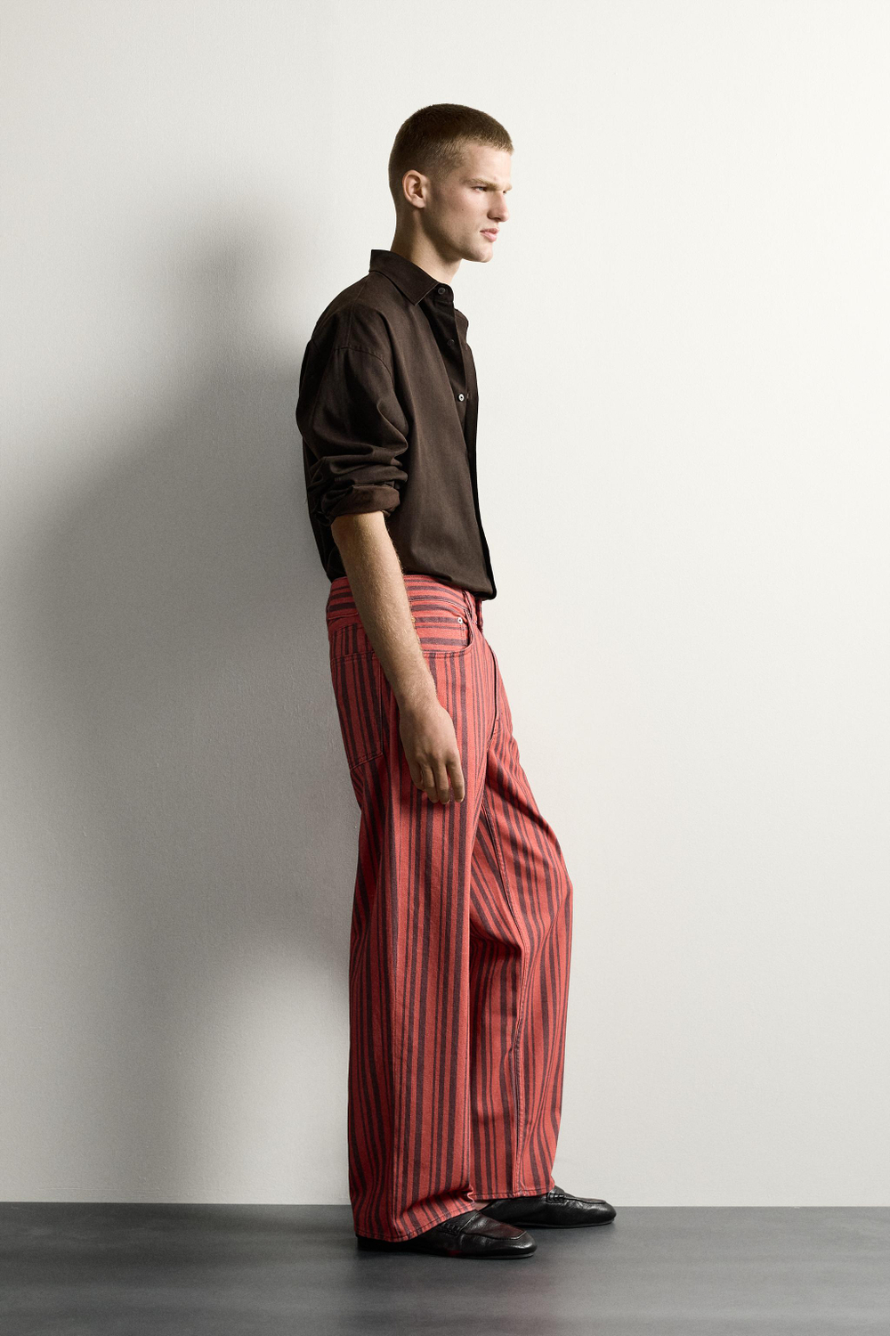БРЮКИ STRAIGHT FIT В ПОЛОСКУ — ZARA · 0840/380