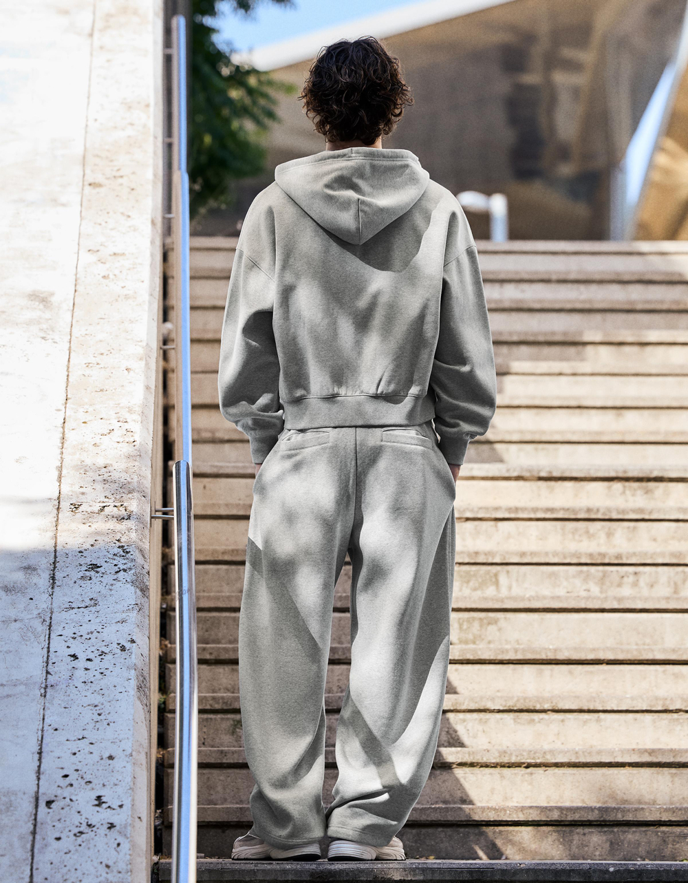 Мужские брюки balloon fit из смягчённого хлопка - BERSHKA