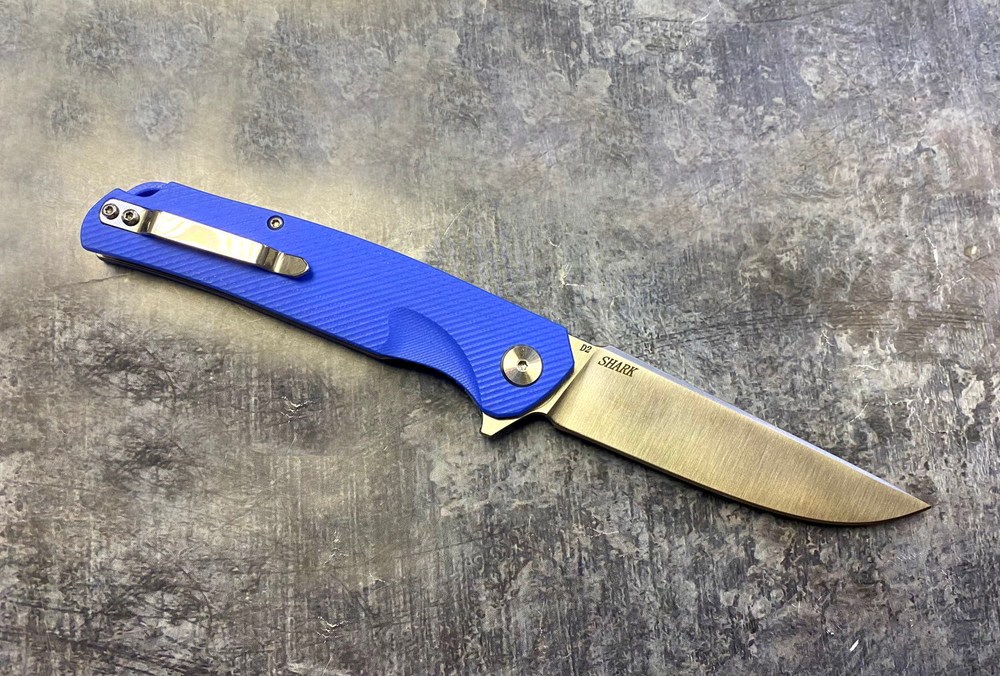 Складной нож Shark Blue, сталь D2, G-10, ТДК Кизляр