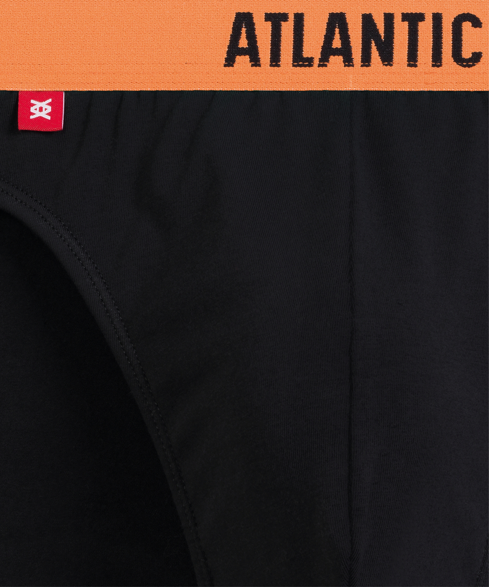 Мужские трусы слипы спорт Atlantic, набор 5 шт., хлопок, черные, 5SMP-004