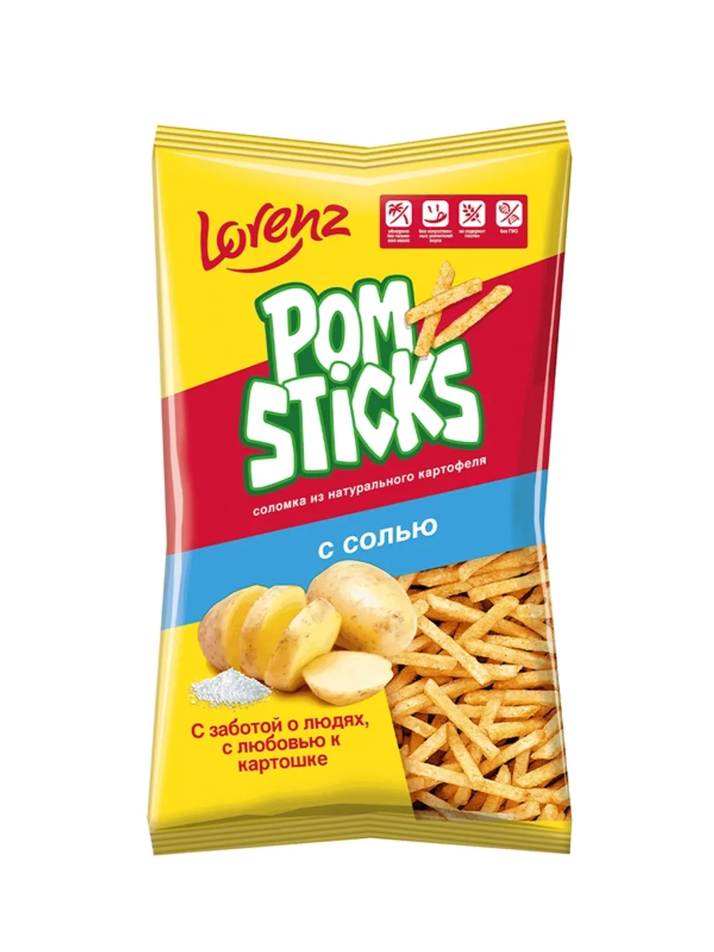 Чипсы Pomsticks Картоф соломкой с солью 200*12