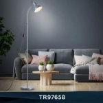 Светильник напольный с выключателем на проводе TR97658 SL серебро E27 max 40W D140*1450