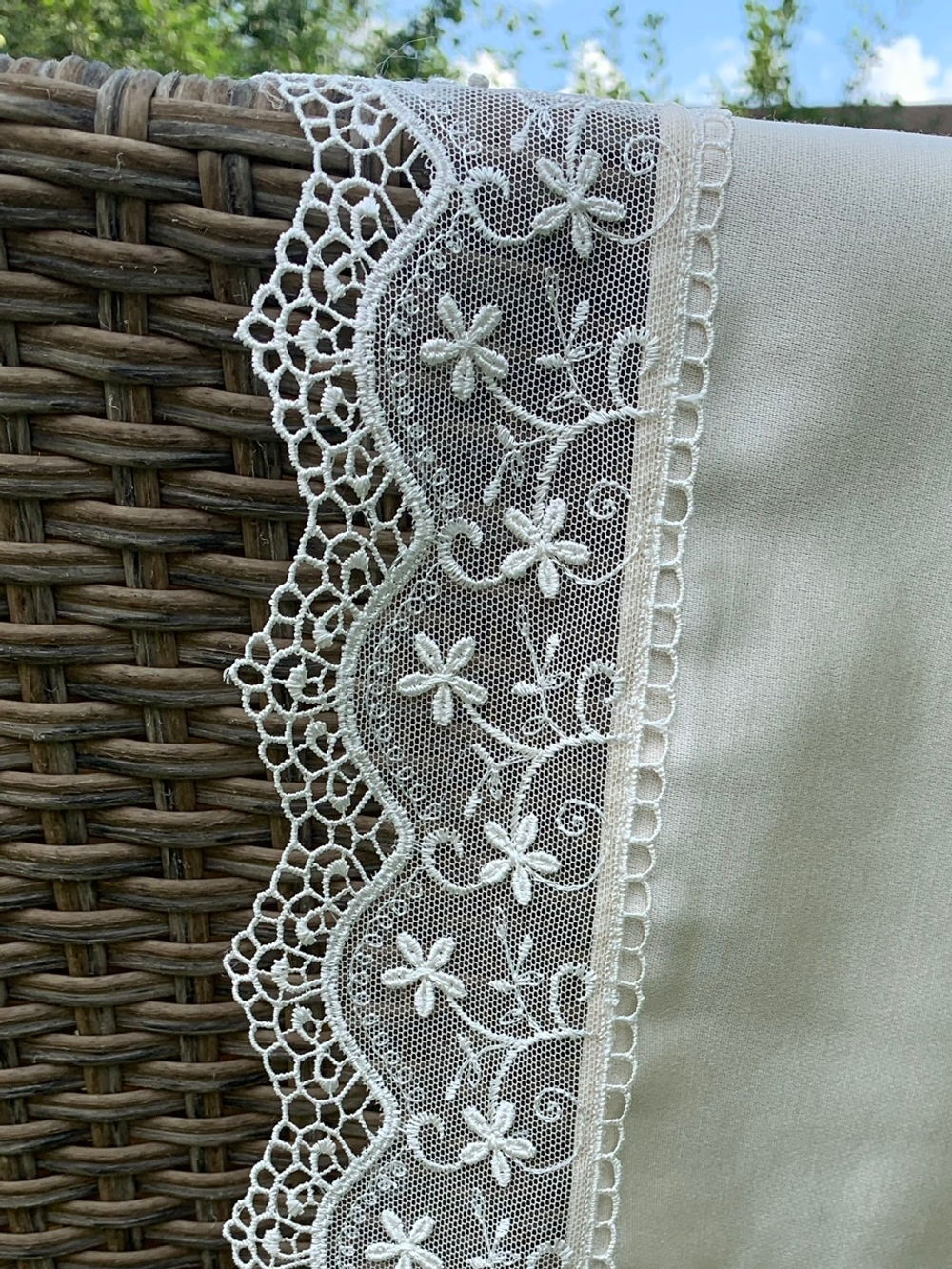 Скатерть 180х270 и 12 салфеток Tieffe Rebecca светло-бежевые
