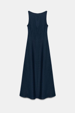 ПЛАТЬЕ С ОТКРЫТОЙ СПИНОЙ ИЗ ЛЬНА, СРЕДНЕЙ ДЛИНЫ - ZARA