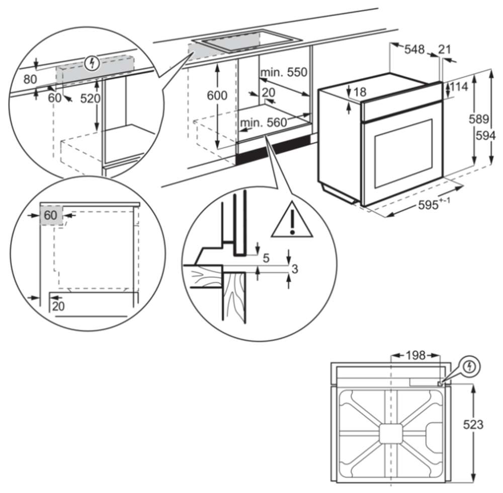 Встраиваемый электрический духовой шкаф Electrolux OEF5H50Z