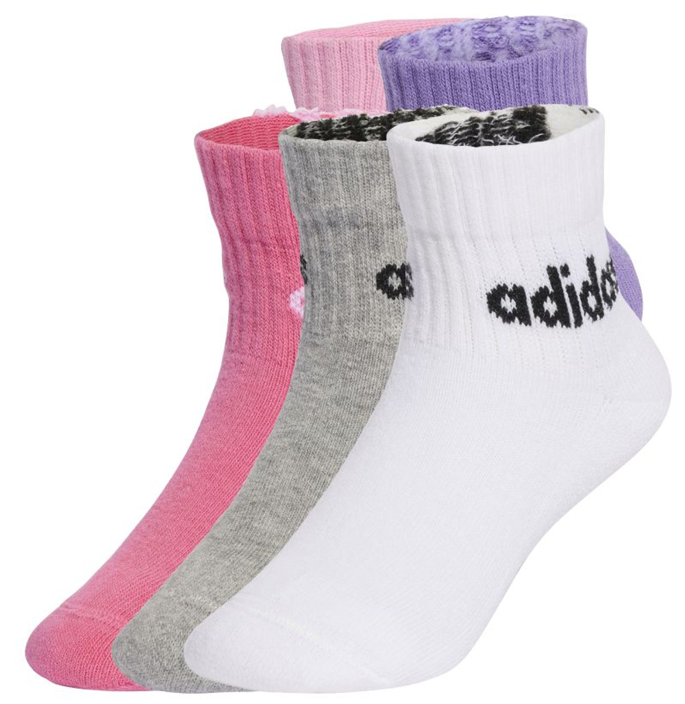 Носки для тенниса Adidas Kids Linear Ankle 5P — multicolor