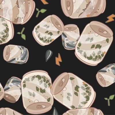 Can of soda. Weather. Seamless pattern. quality illustration