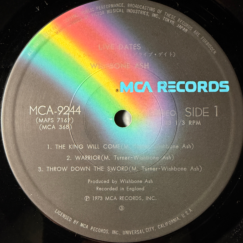 Wishbone Ash - Live Dates 2LP (Япония 1973г.)
