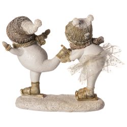 ФИГУРКА "СНЕГОВИКИ" 14*6*12,5 СМ