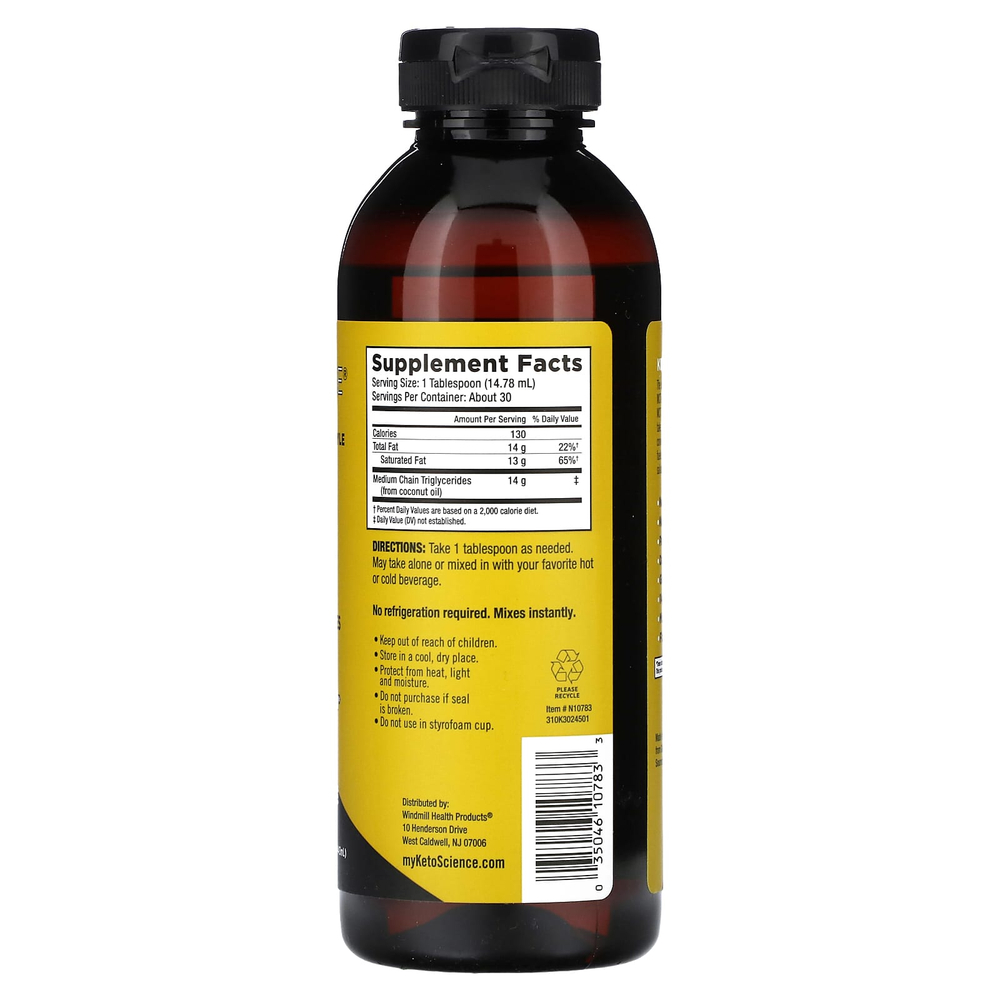 Keto Science, масло MCT, 443 мл (15 жидк. унций)
