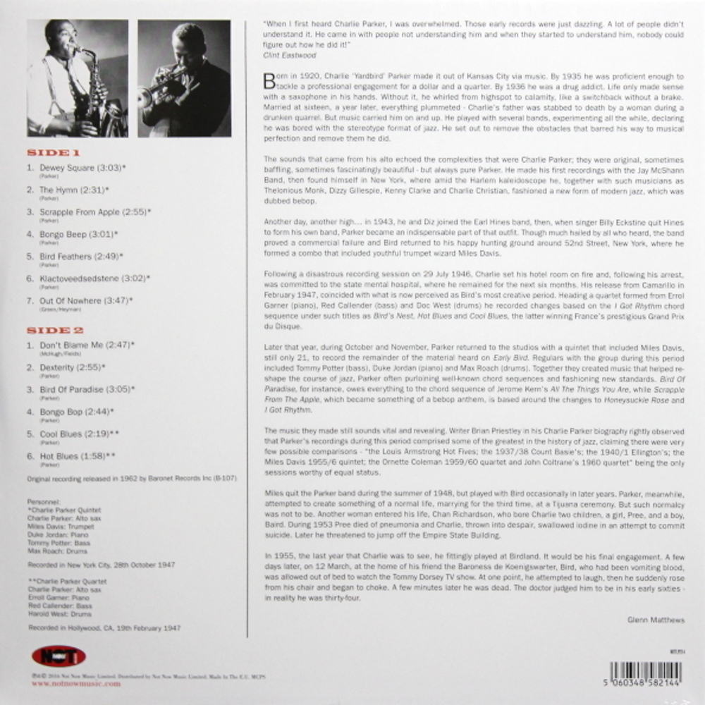 Charlie Parker With Miles Davis / The Early Bird (LP)