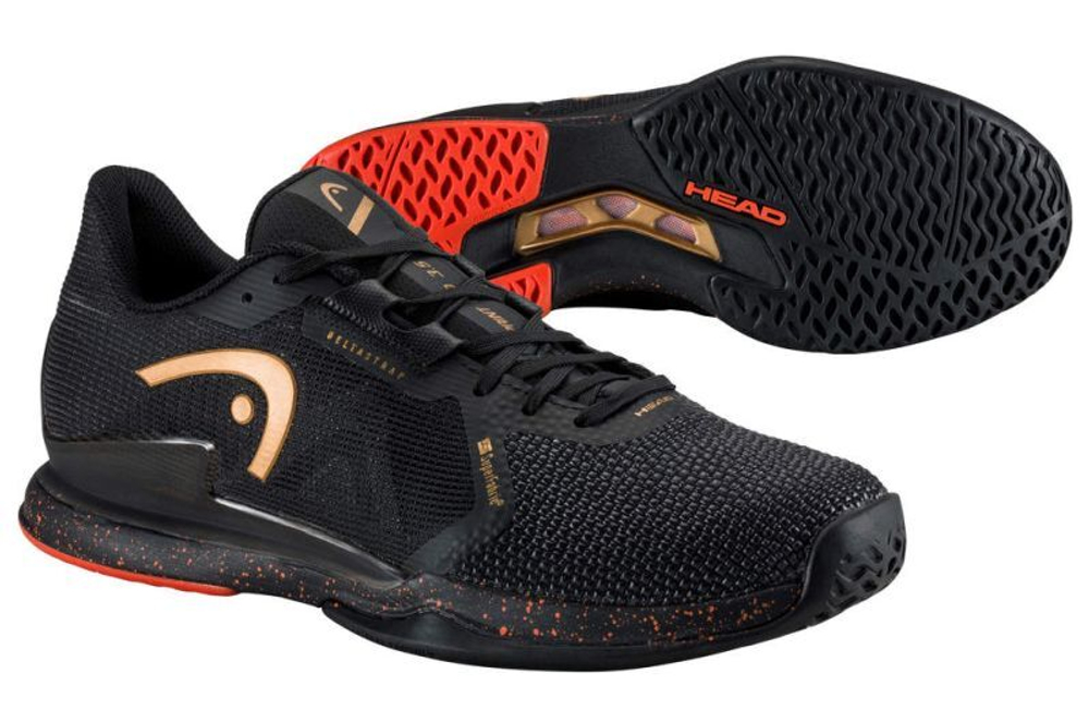 Мужские кроссовки теннисные Head Sprint Pro 3.5 SF - black/orange
