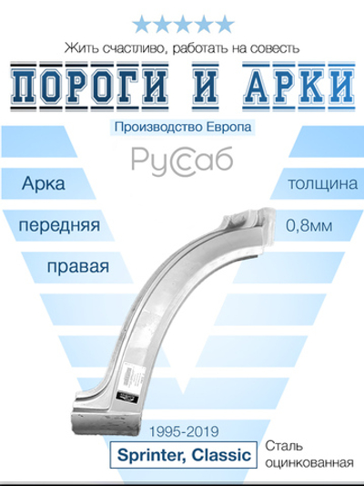 Арка передняя правая Mercedes Sprinter 1995-2019 (Potrykus)