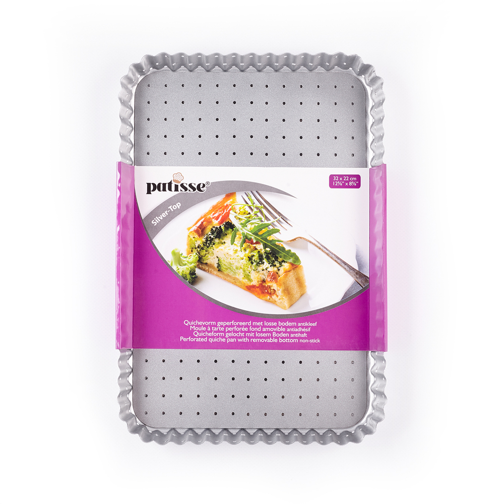 Форма для выпечки перфорированная Patisse Silver 32х22х3 см