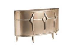 Комод округлый с дверцами 91x41x157см Garda Decor цвет шампань