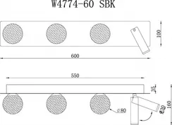 Настенный светильник Telescope W4774-60 SBK iLedex