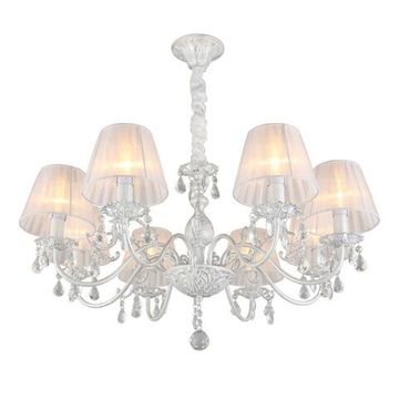 Люстра подвесная 8*E14 OML-96213-08 белое серебро Roveto Omnilux