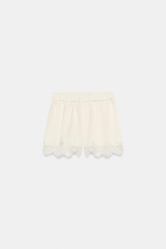 АТЛАСНЫЕ ШОРТЫ С КРУЖЕВОМ — ZARA