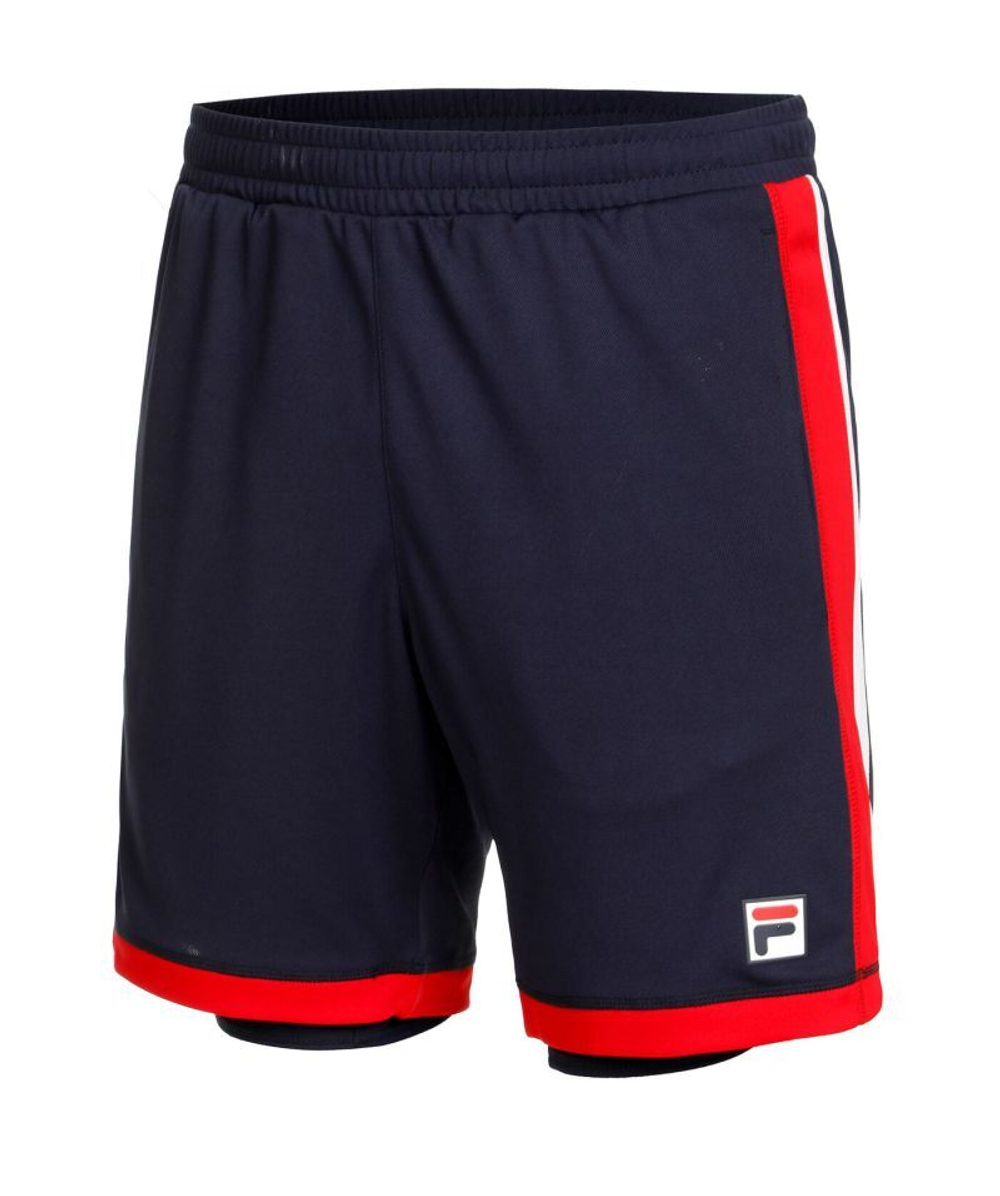 Мужские теннисные шорты Fila Shorts Fabio - navy/fila red