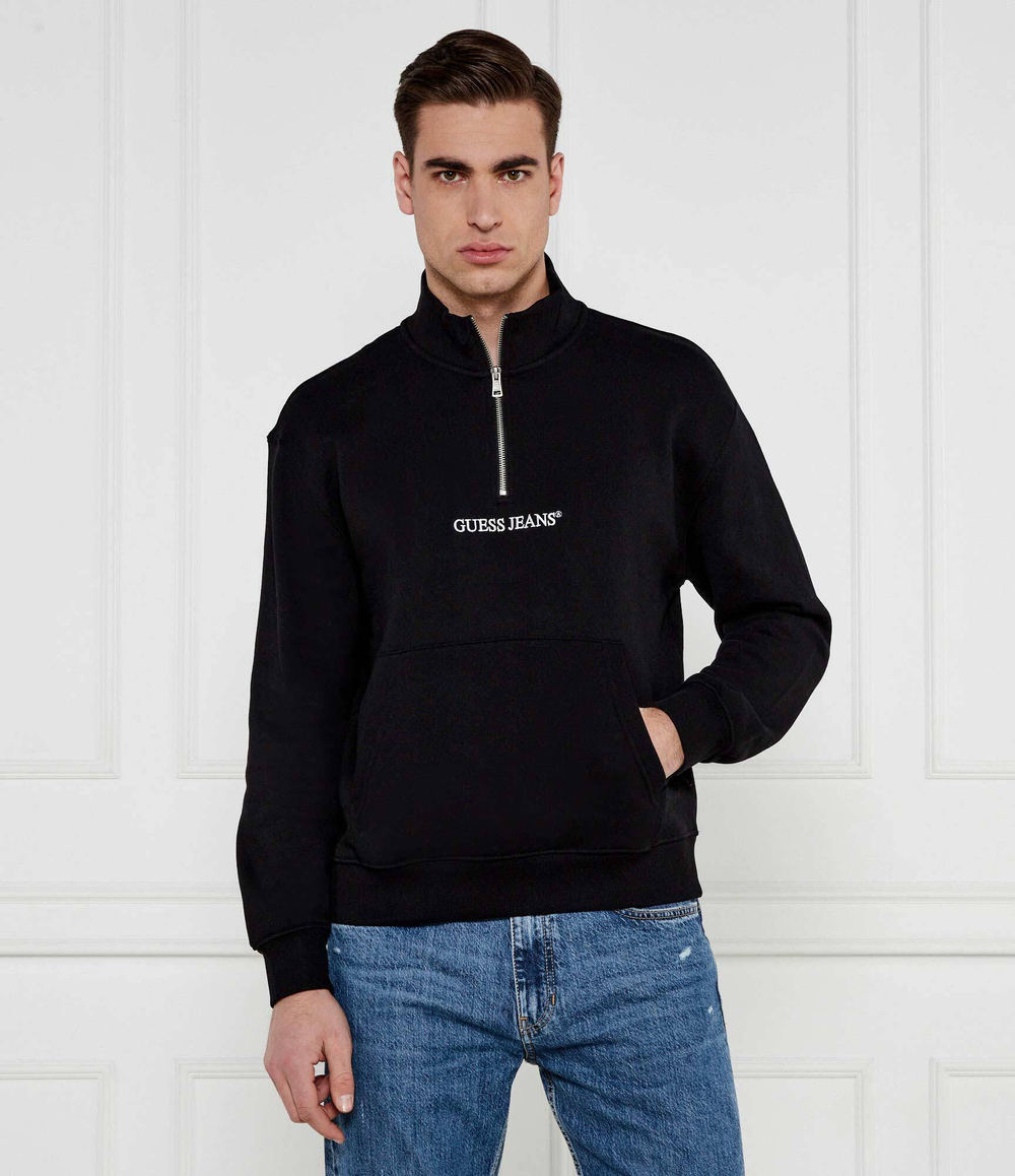 Худые HALF ZIP Guess Jeans - черный(M5RQ42 KCPR1)