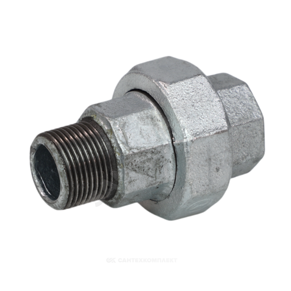 Соединитель прямой американка чугун оц Ду 40 (1 1/2") ВР/НР Fittex PLUS