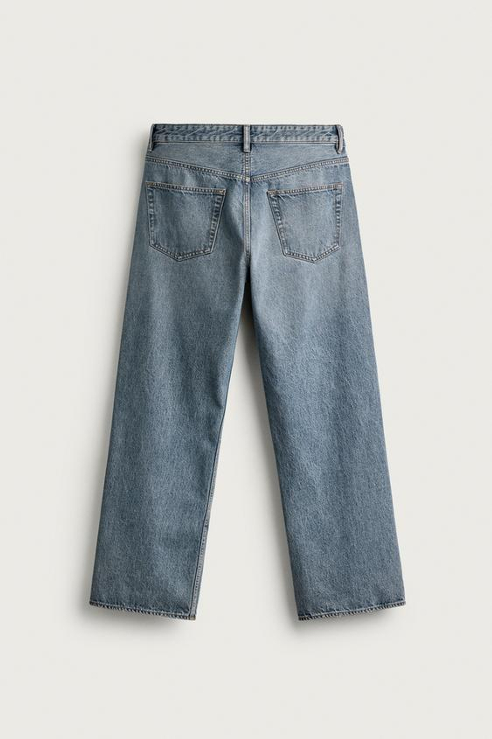 ZARA ДЖИНСЫ LOOSE FIT, ЛИНЯЛЫЙ СИНИЙ