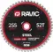Диск пильный TCT по стали и сэндвич-панелям Ravic, 255×25,4 мм, Z=72, арт. 210.0008