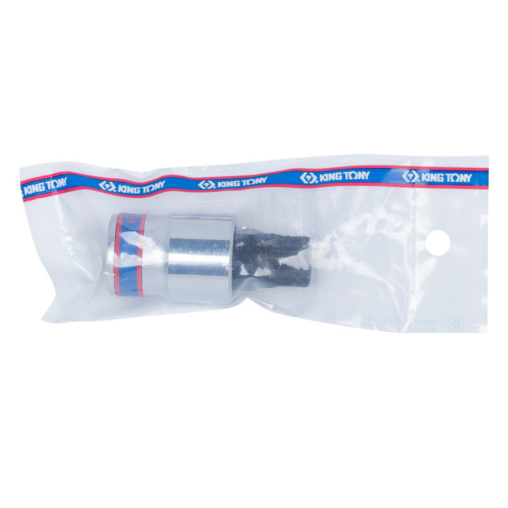 Насадка (бита) торцевая 1/2", SPLINE с отверстием, M18, L = 66 мм KING TONY 402B18