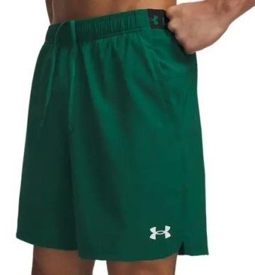 Мужские теннисные шорты Under Armour Vanish Woven DC - campus ivy/white