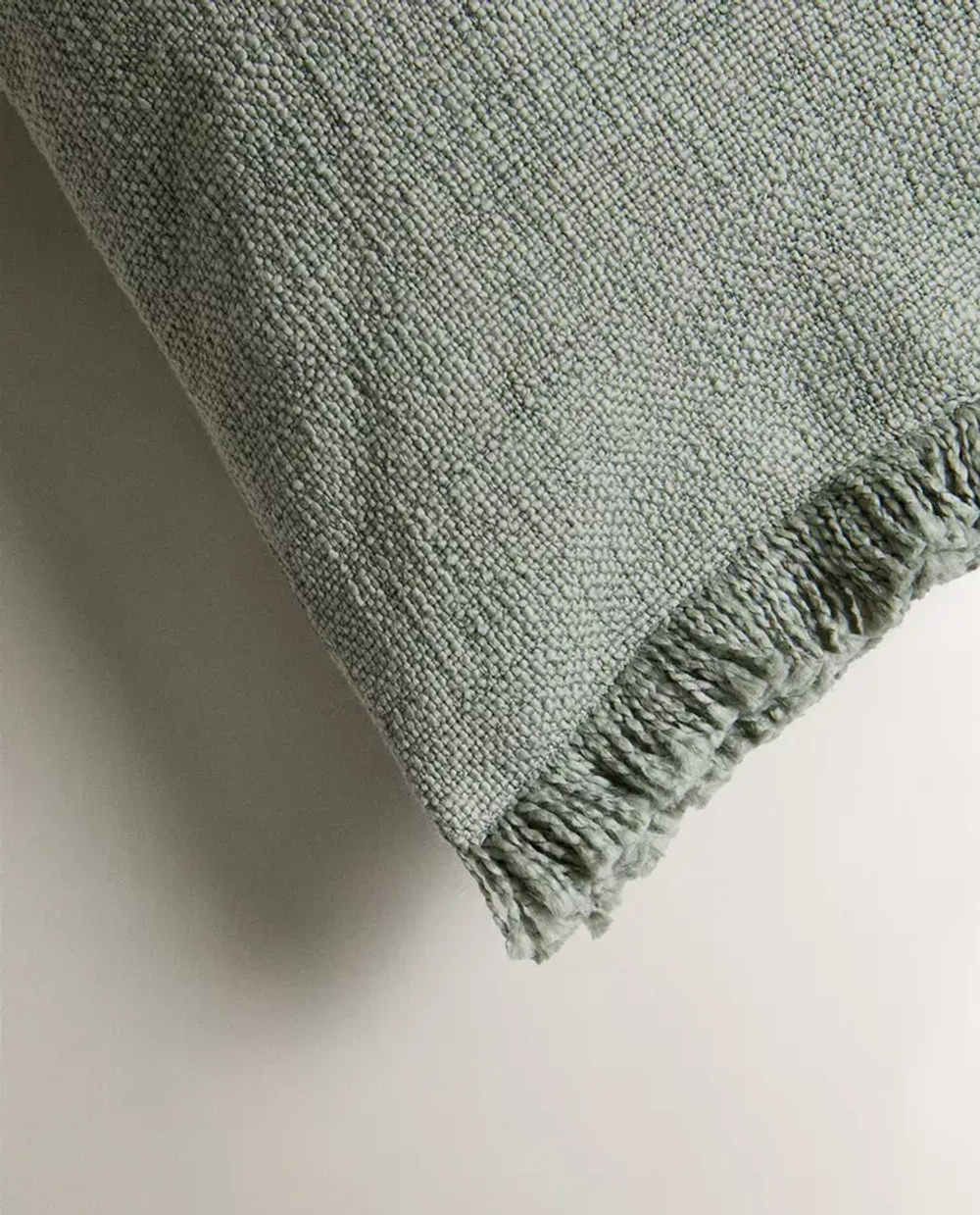 ZARA HOME НАВОЛОЧКА ДЛЯ ДЕКОРАТИВНОЙ ПОДУШКИ С БАХРОМОЙ, СИНИЙ
