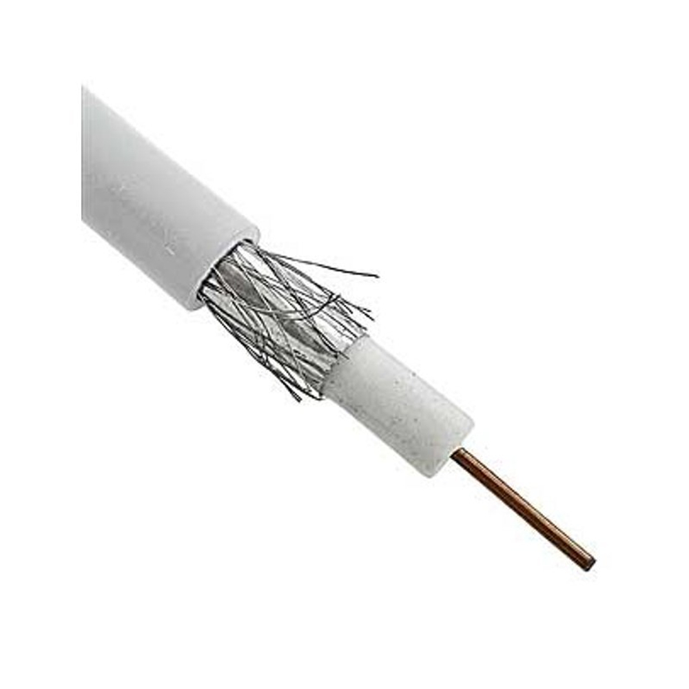 Кабель RG-6U антенный 1м белый