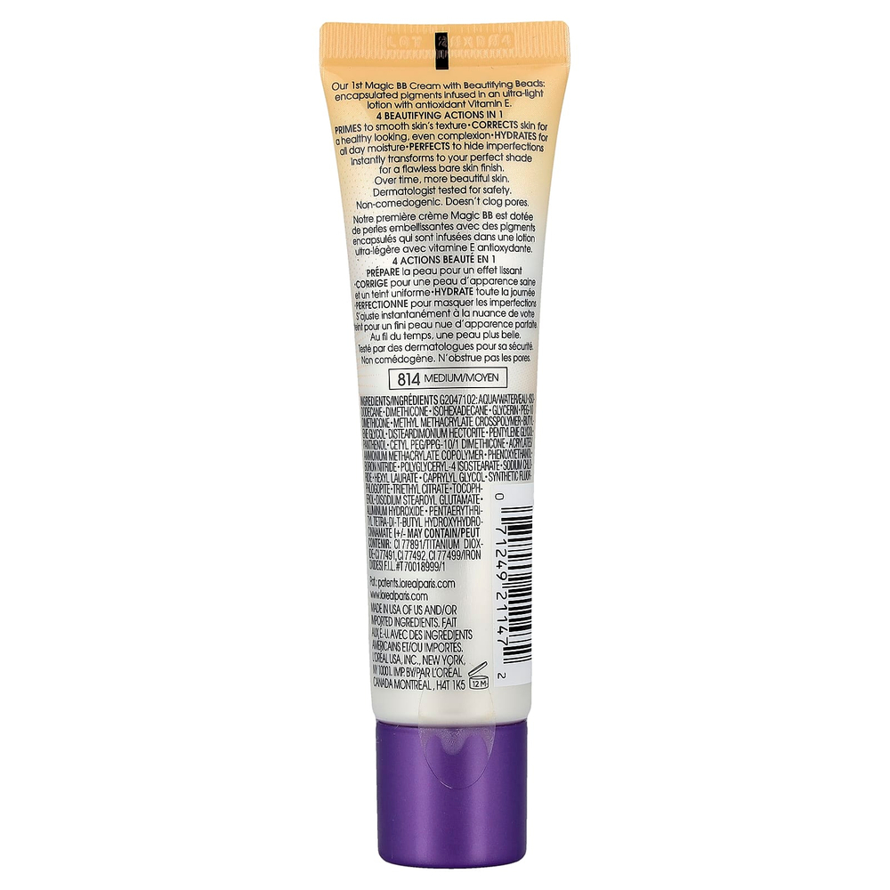 L'Oréal, Magic® Skin Beutifier, BB-крем, оттенок 814 Medium, 30 мл (1 жидк. унция)